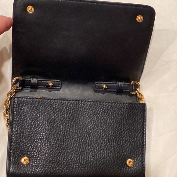 MARC JACOBS NEW YORK EMPIRE CITY WALLET CROSBODY BAG PURSE GOLD CHAIN - Picture 12 of 16